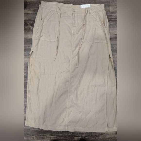 AE Dreamy Drape Linen Stretch Maxi Skirt - Picture 3 of 8